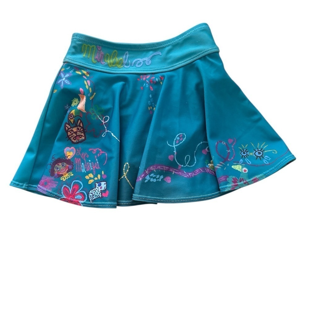 Disney Mirabel Girl’s Size 2 Skater Skirt With Built In Undie Summer Theme Skirt